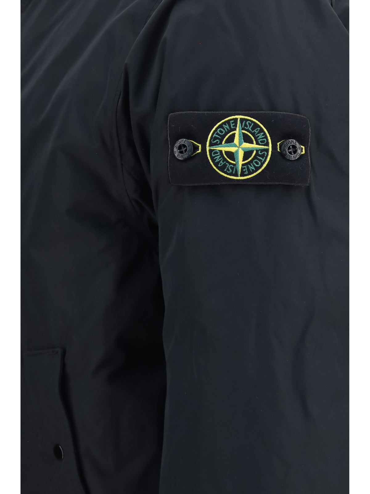 Stone Island Long Down Jacket - Black