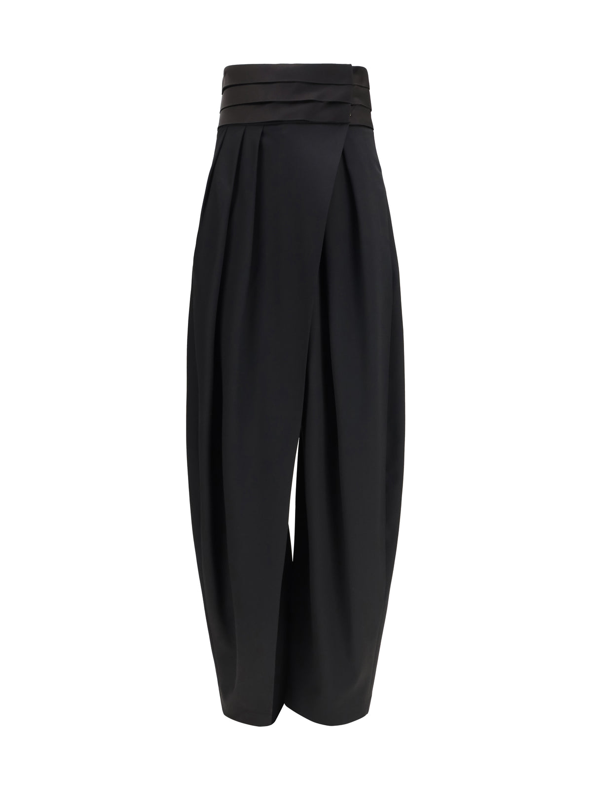 AlaïA Rounded tuxedo wool Pants - Noir Alaia