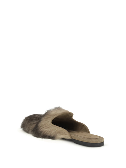 DOLCE & GABBANA Sheepskin Mules