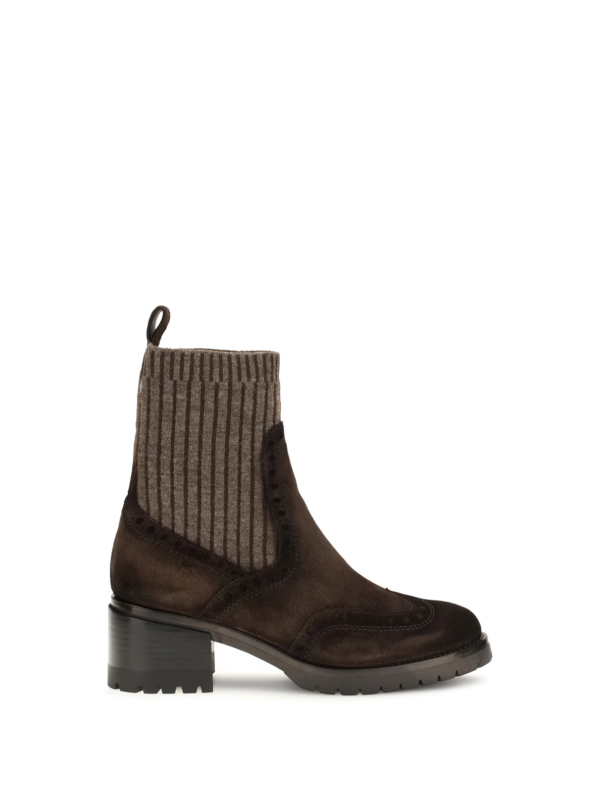 Santoni Suede Ferret Boots - Dark Brown