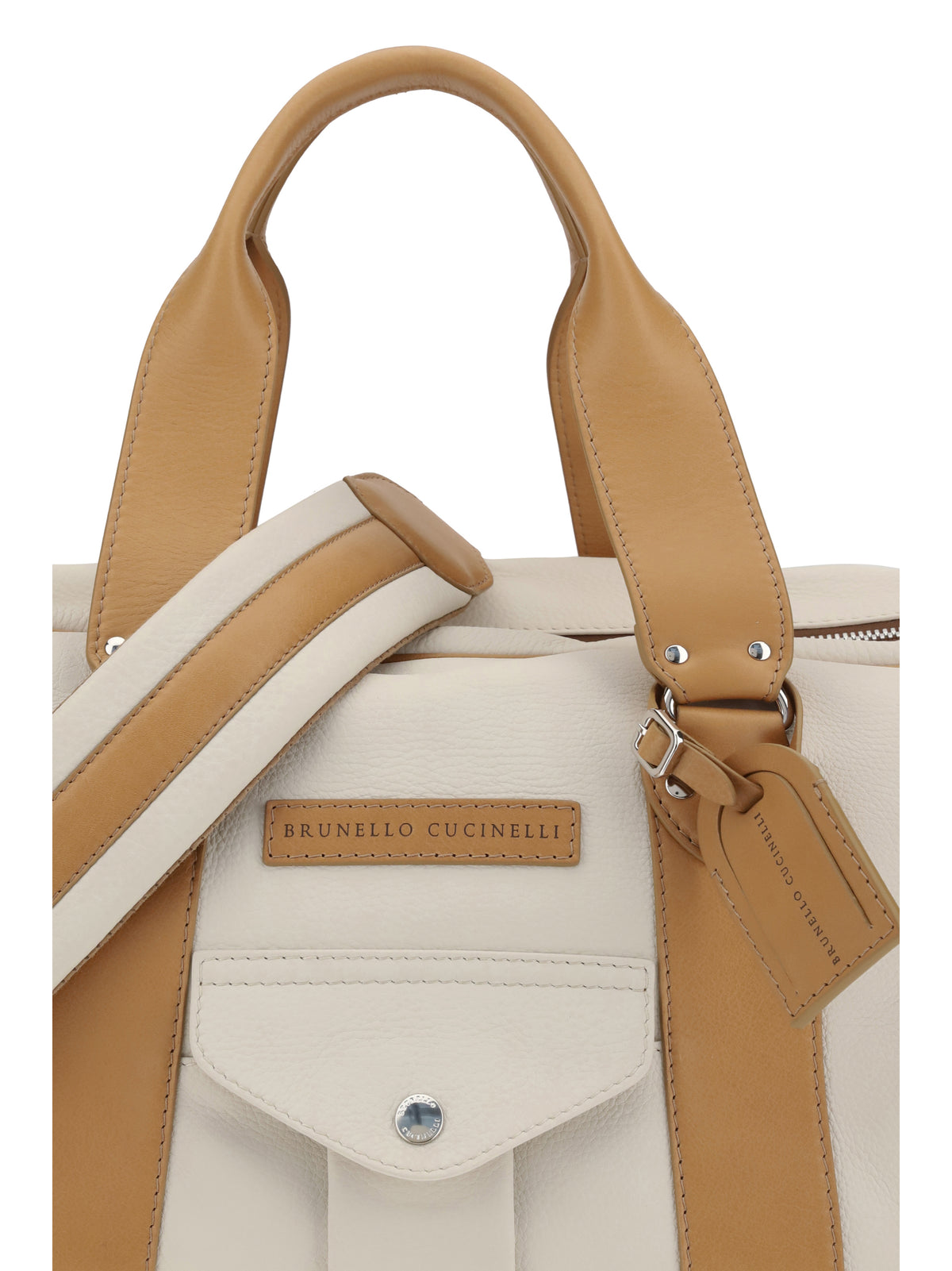 Brunello Cucinelli Street Travel Bag - Ghiaccio+Naturale