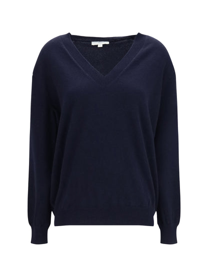 Malo Cashmere V-neck Sweater - Blu.