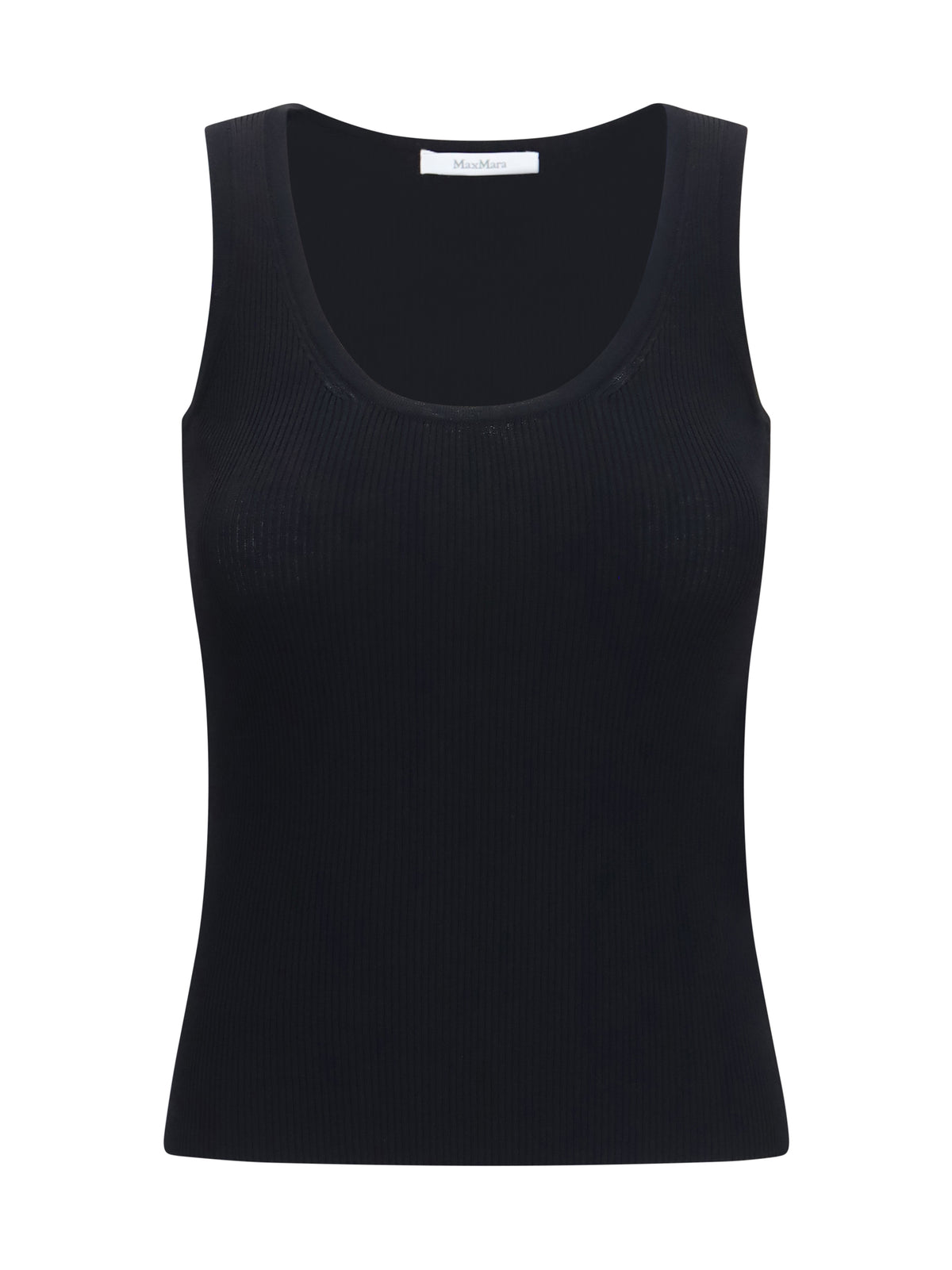 Max Mara Ribbed jersey Tank Top - Black