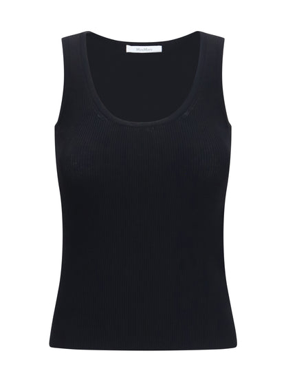 Max Mara Ribbed jersey Tank Top - Black