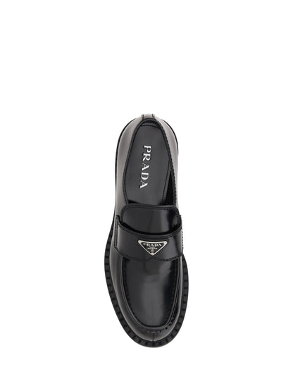 Prada Leather Loafers - Black