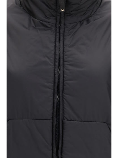 Max Mara The Cube Short Padded Jacket in water repellent canvas - Black