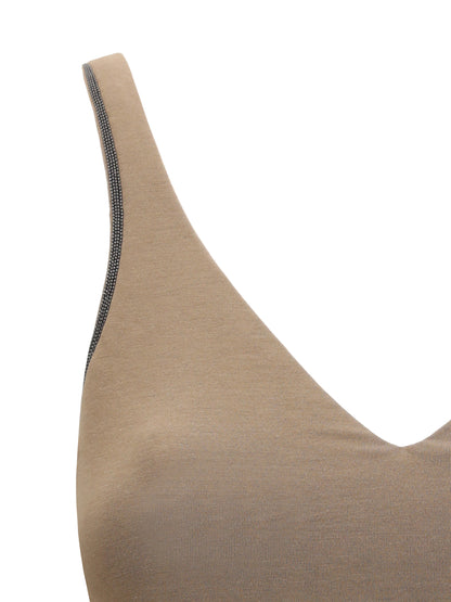 BRUNELLO CUCINELLI Top with embellishments