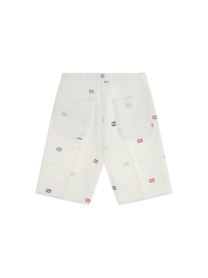 GUCCI GG cotton denim jacquard Shorts for Boy