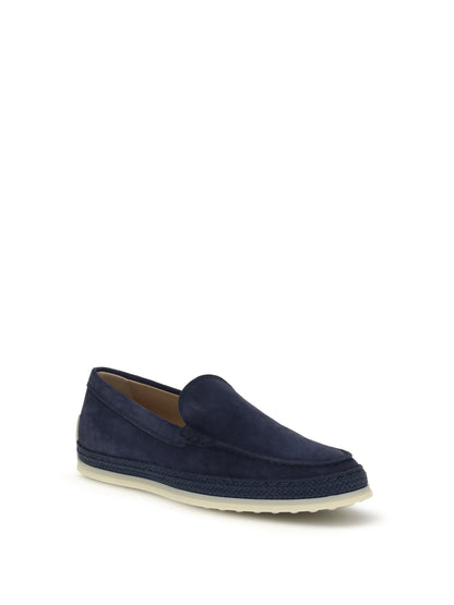 TOD'S Raffia and leather Slipper Loafers