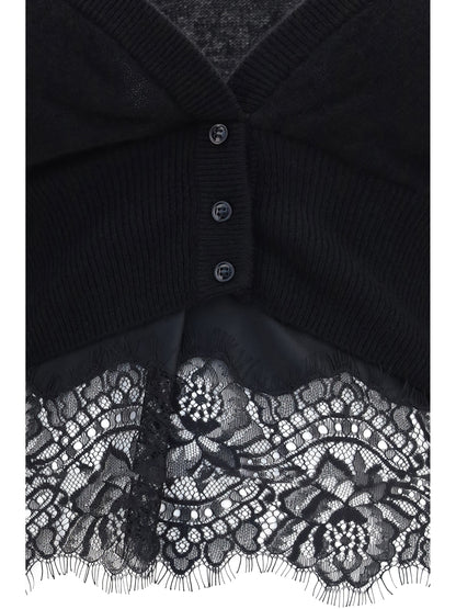 Ermanno Scervino Lace Cardigan - Black