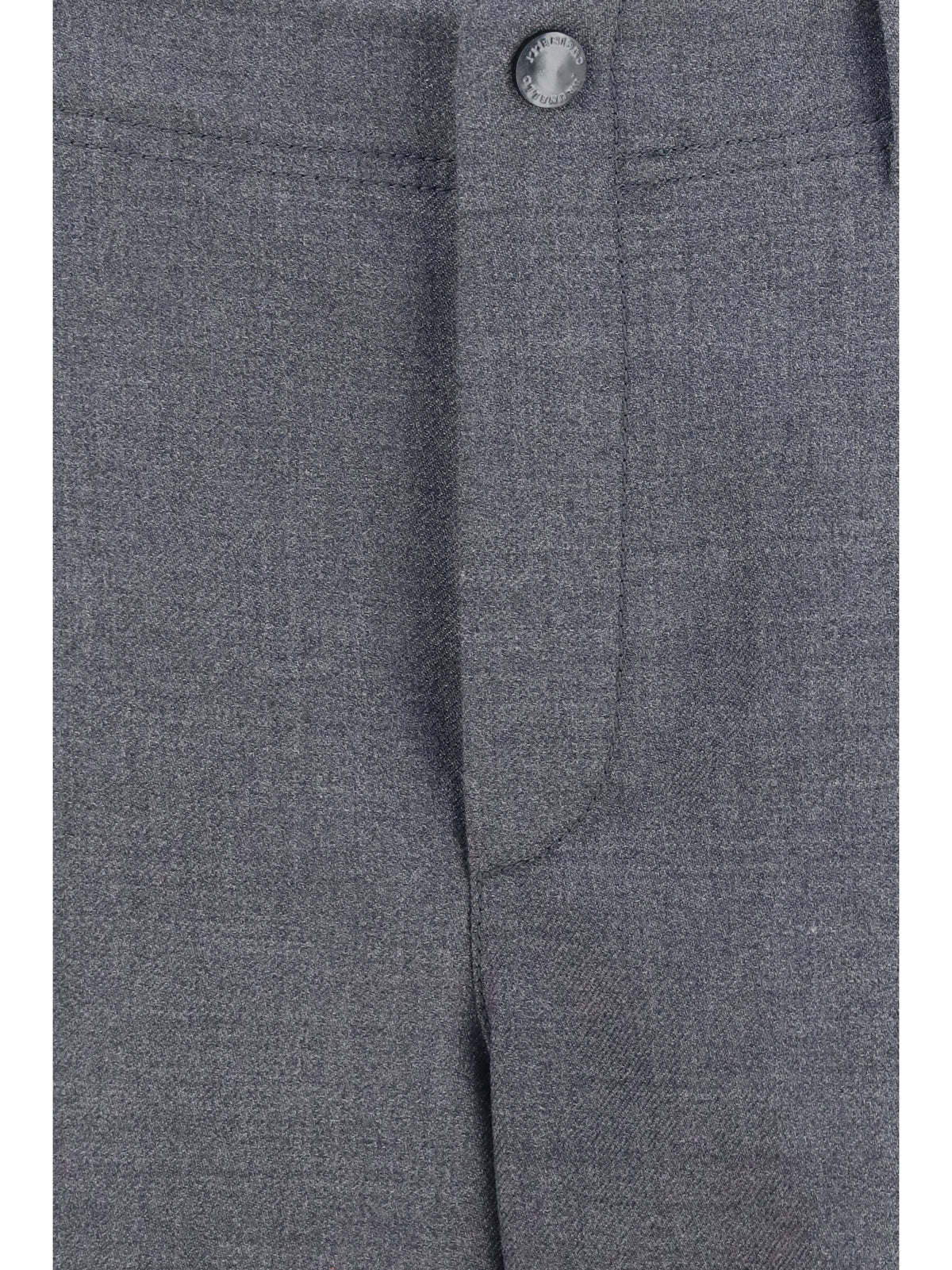 Brunello Cucinelli Barrel cargo Pants in virgin wool twill with monile - Dark Grey