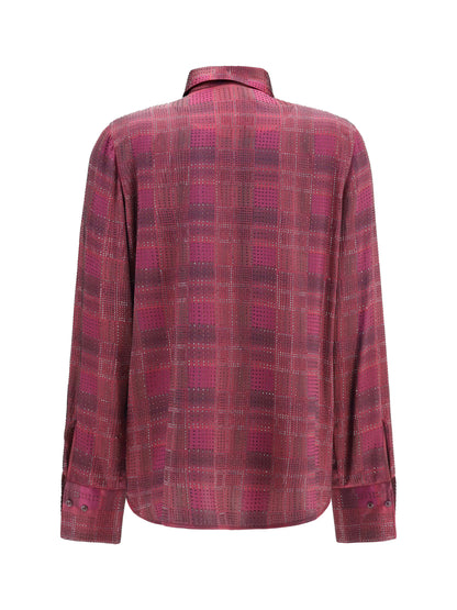 Ermanno Scervino Crystal check satin Shirt - St. Check P