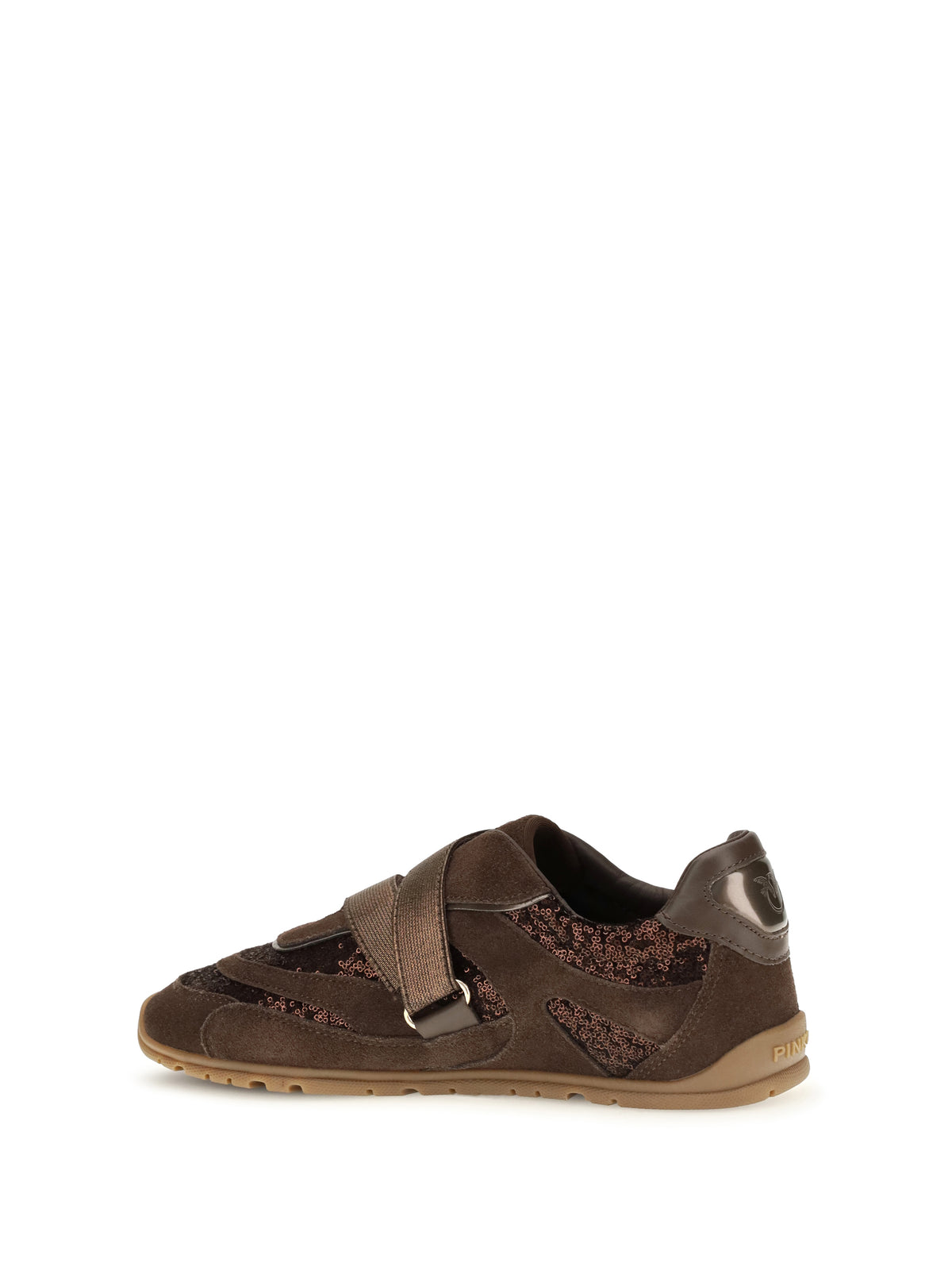 Pinko Yulia suede Sneakers with sequins - Moro
