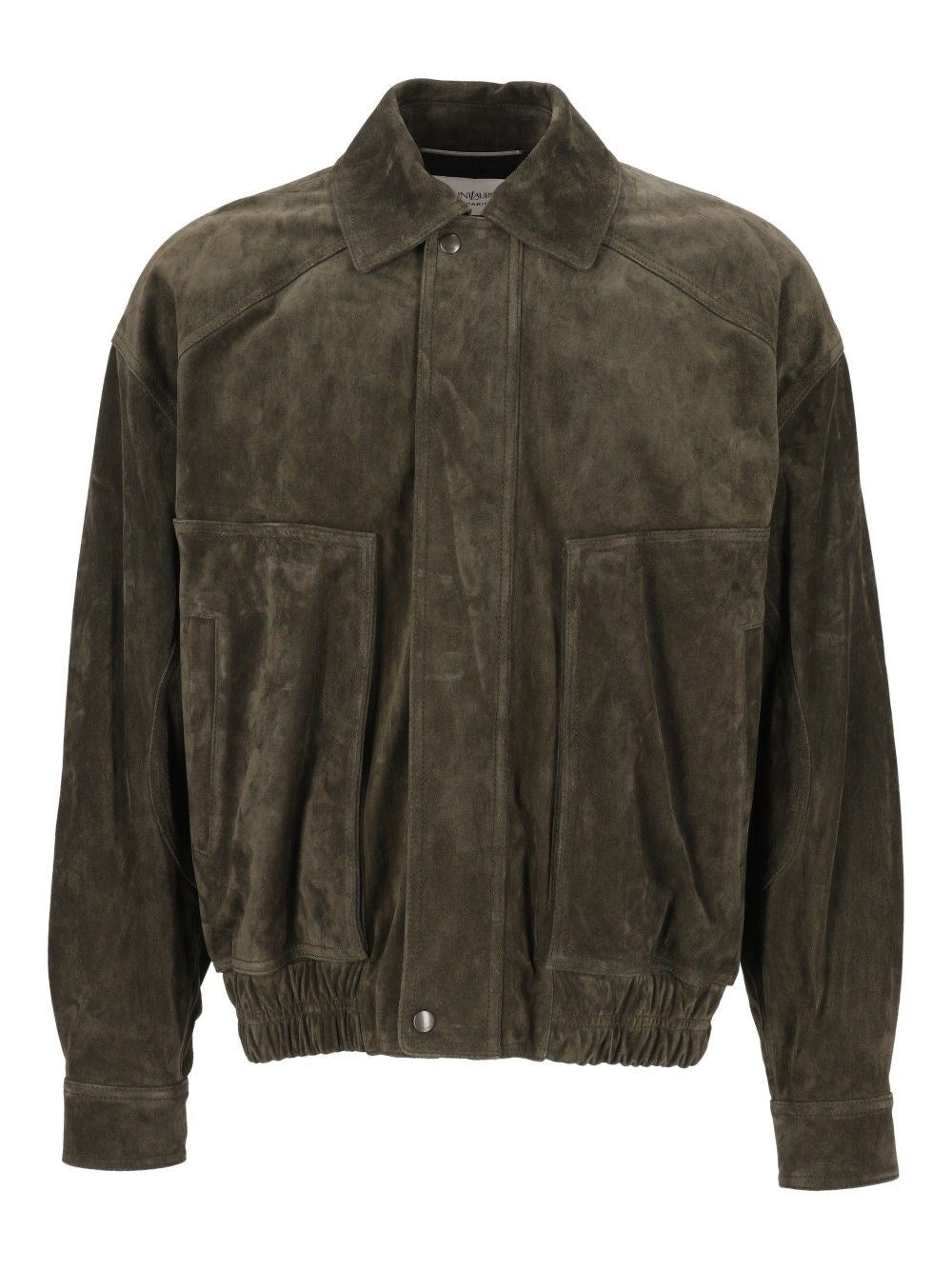 Saint Laurent Vintage Split Leather Bomber - Green