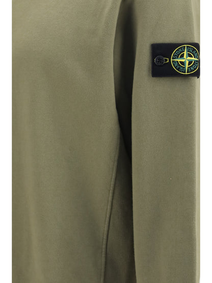 Stone Island Crewneck cotton Sweatshirt - Military Green