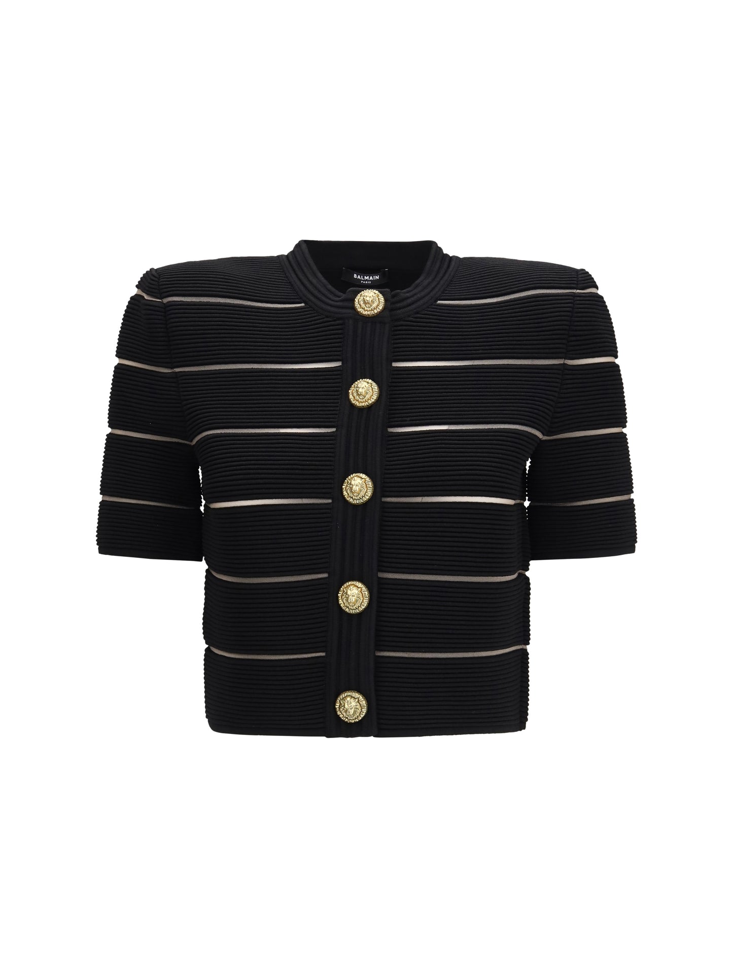 BALMAIN Short-sleeved buttoned Cardigan