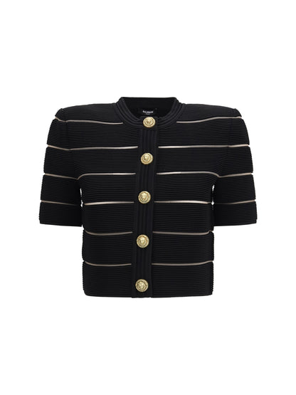 BALMAIN Short-sleeved buttoned Cardigan
