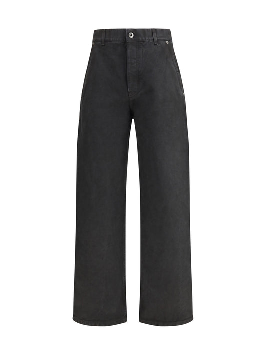 LOEWE Baggy Jeans with a decorative single belt detail