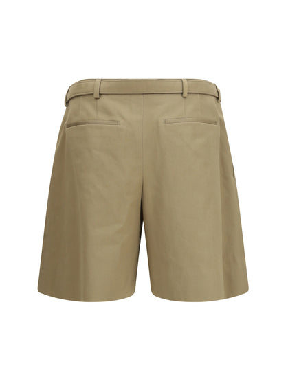 SAINT LAURENT Pleated belt Shorts
