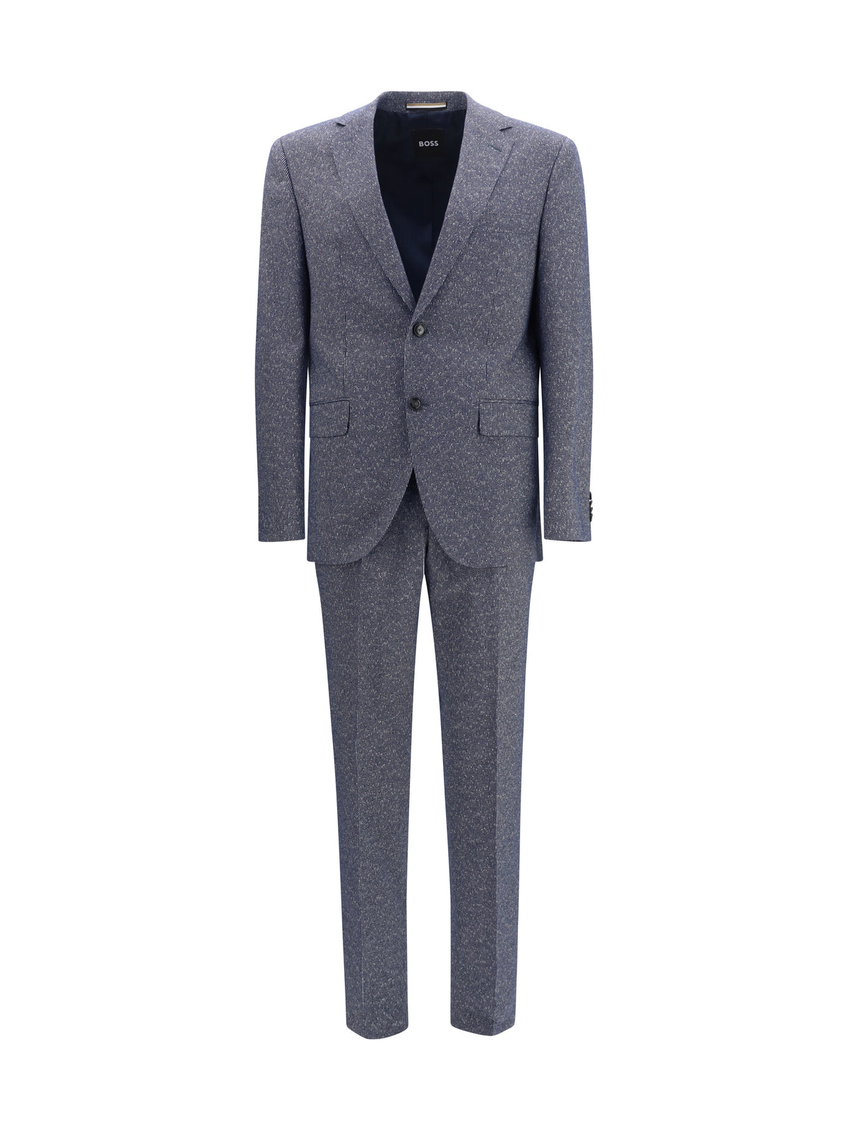 Hugo Boss Black Striped viscose and cotton blend Suit - Dark Blue