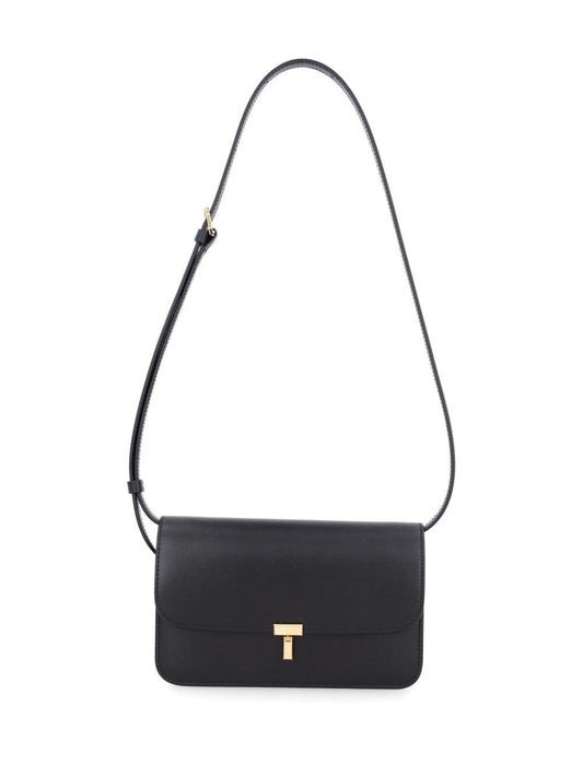 Toteme Leather T-Lock Bag - Black