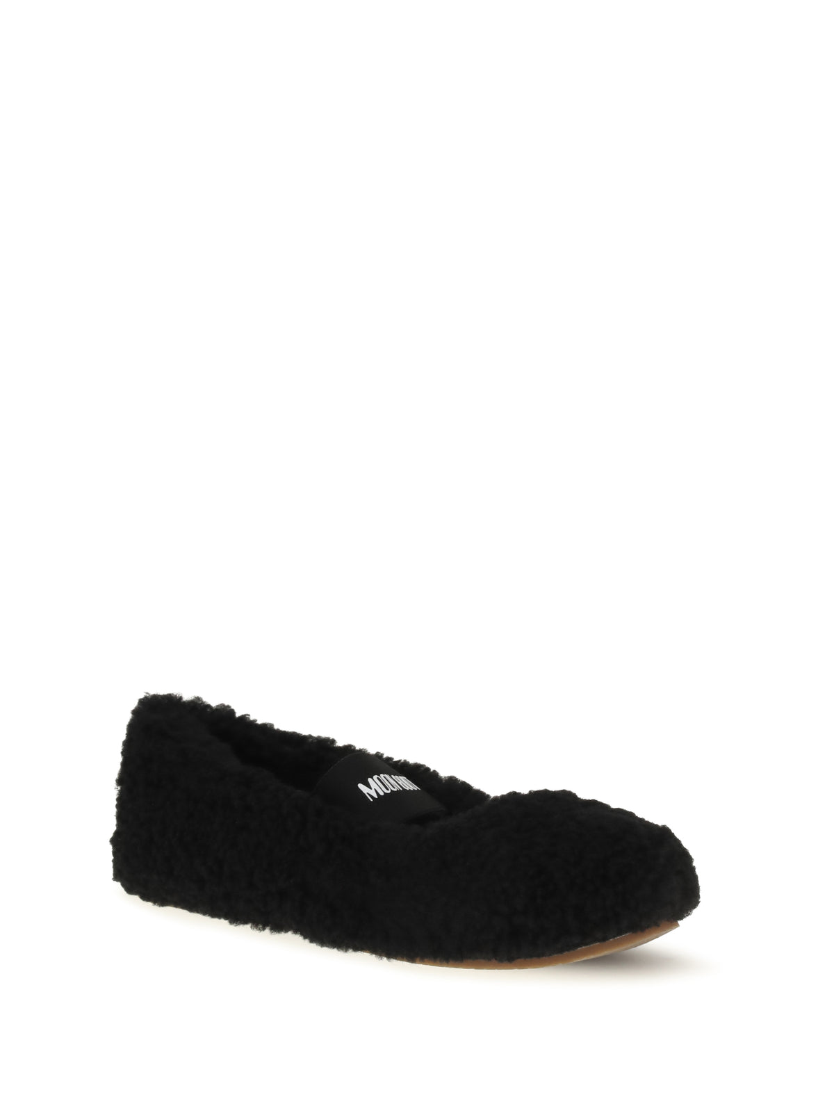 Moon Boot Shearling Ballerinas - Black