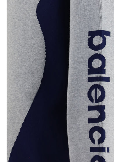 Balenciaga Bodys zip knit Sweater - Grey/Navy