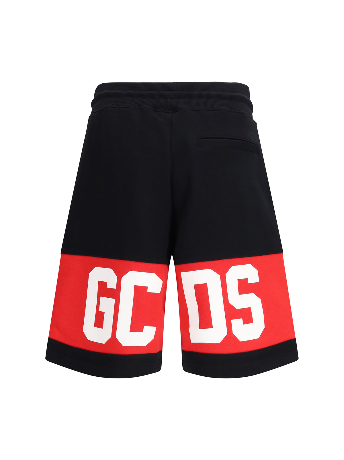 GCDS Band Logo Sweat Shorts - Black/Red