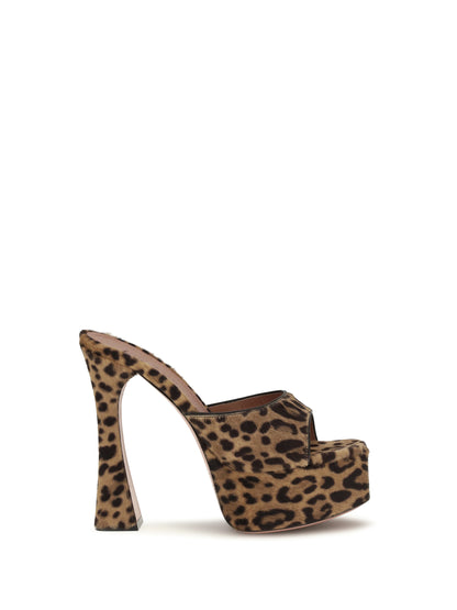 Amina Muaddi Leopard-print Dalida Sandals - Leopard Pony