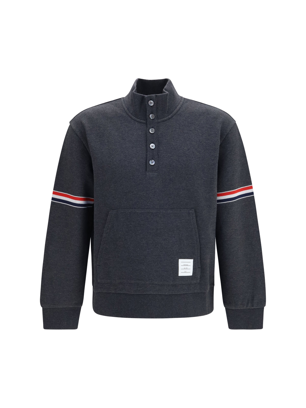 Thom Browne Loopback cotton piqué Sweater - Charcoal