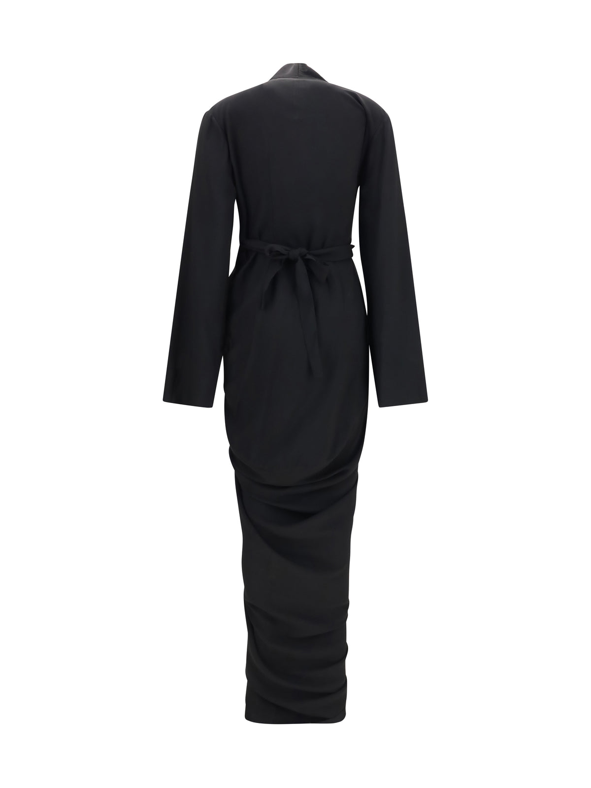 Rick Owens Wrap draped long Dress - Black