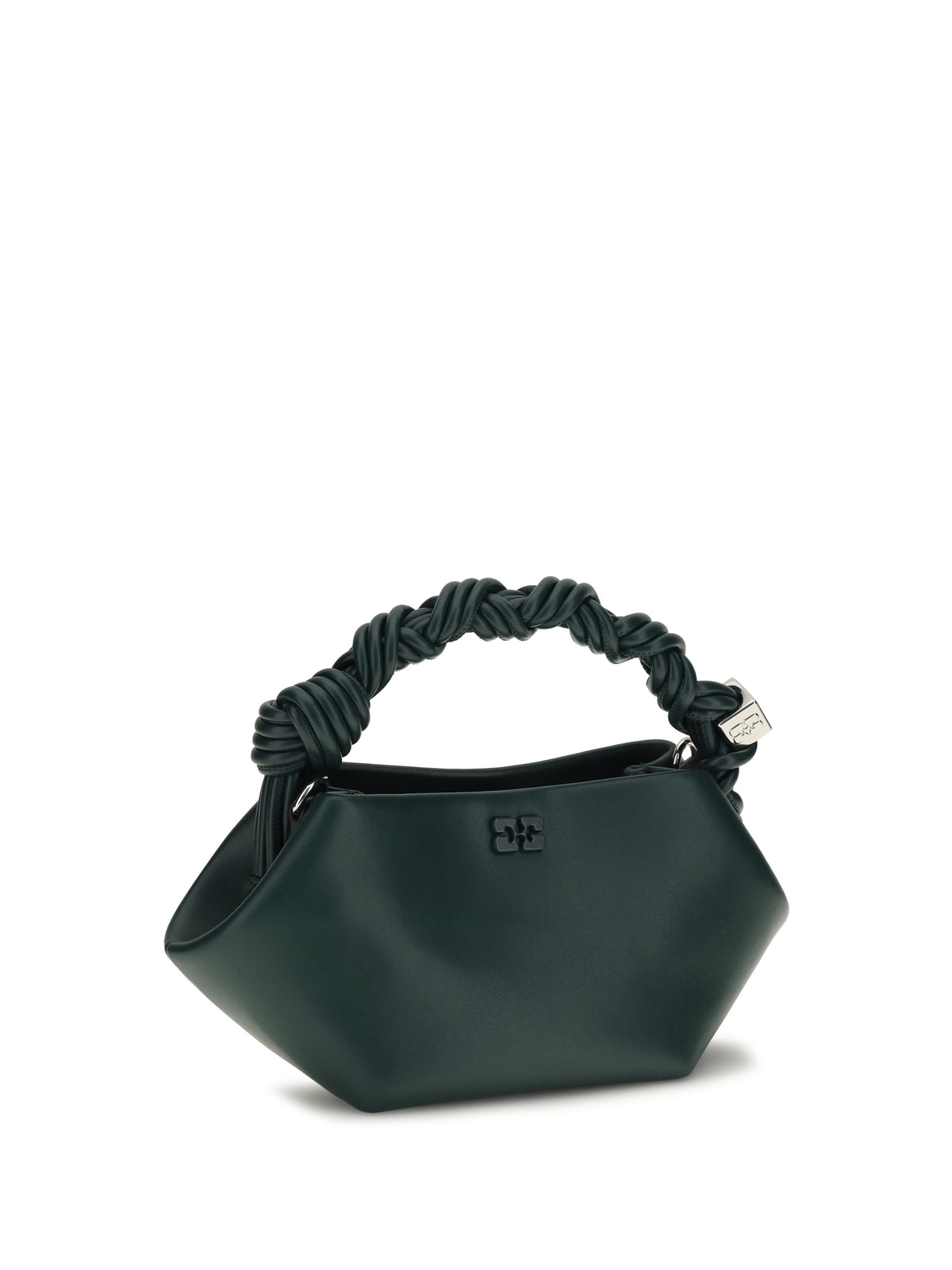 Ganni Mini Bou leather Handbag - Dark Green