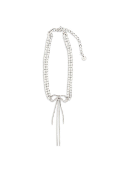 SELF-PORTRAIT Crystal double bow Choker