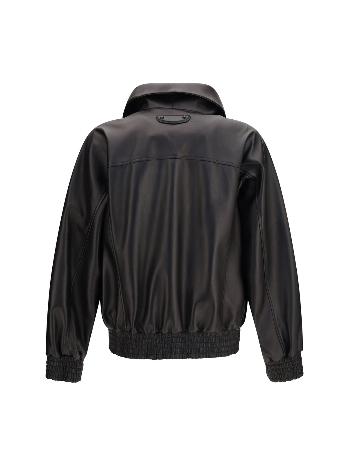 Balenciaga High-neck leather Jacket - Black
