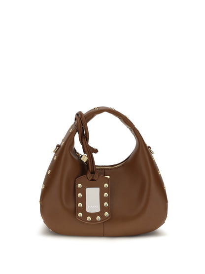 Ganni Mini studded Hobo Handbag - Sorrel Horse