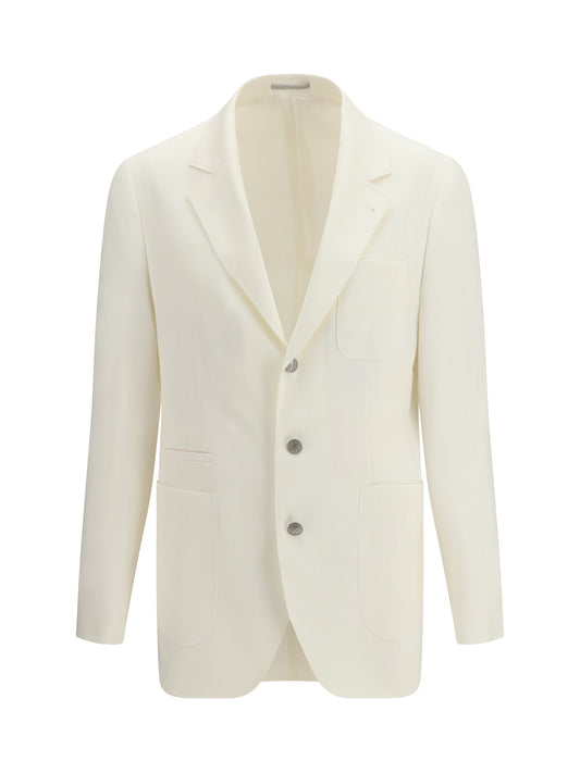 BRUNELLO CUCINELLI Single-breasted linen Blazer