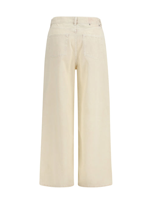 Golden Goose Wide-leg cotton denim Jeans - Yellow