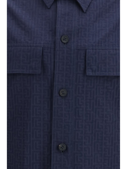 BALMAIN Cotton monogram jacquard Overshirt