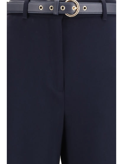 Max Mara Studio Elegant Pants with belt - Blue