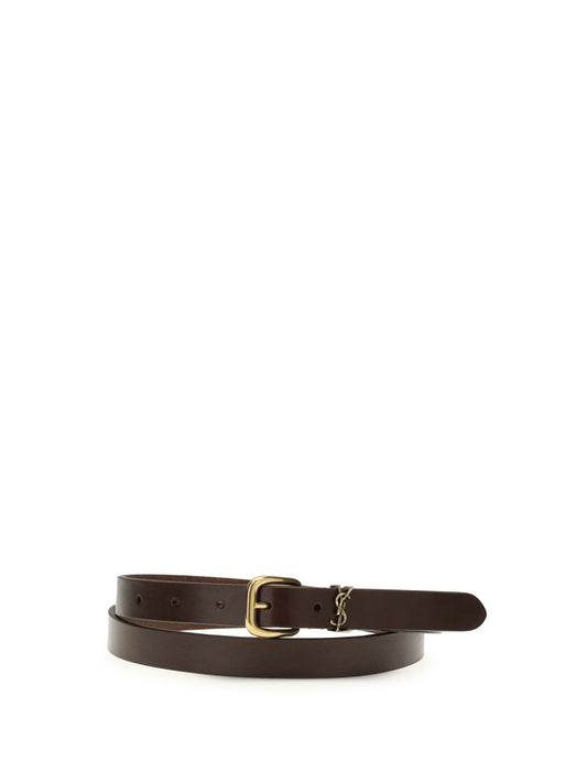 SAINT LAURENT Cassandre rectangular Buckle Belt