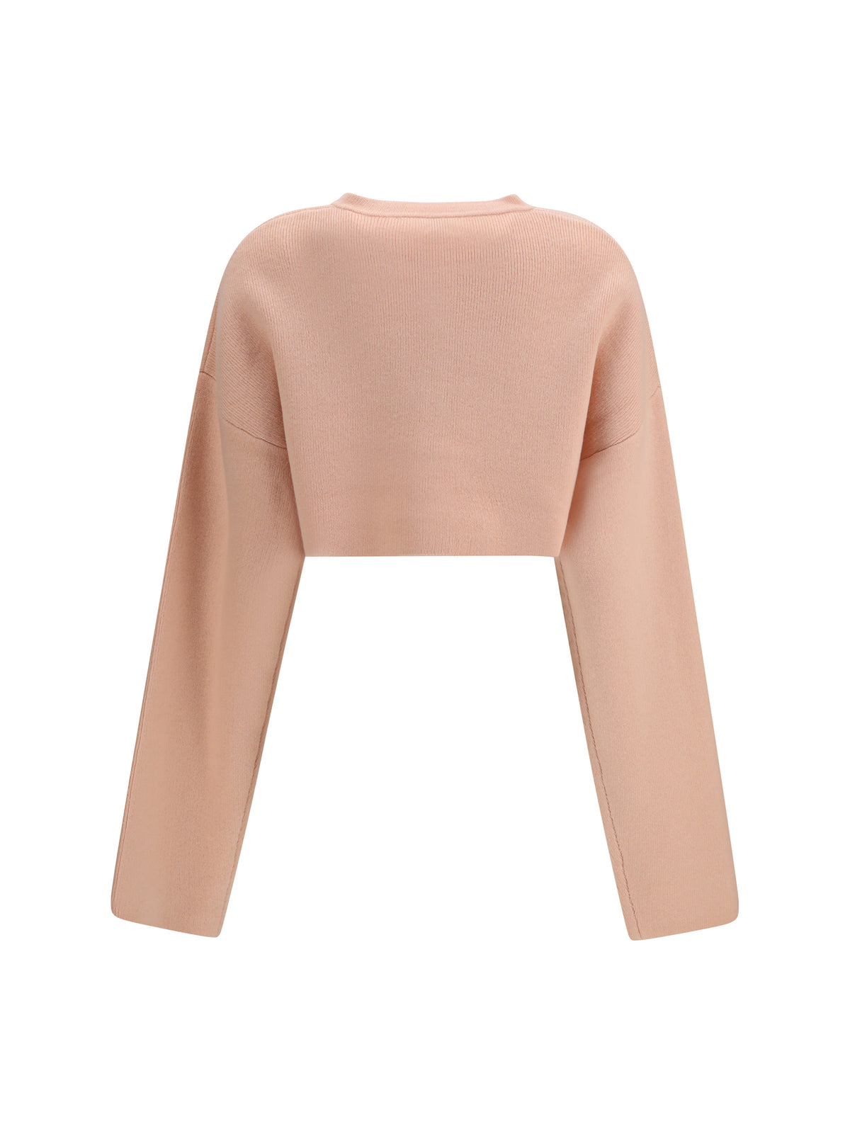Toteme Cropped crewneck Cardigan with button fastening - Flamingo