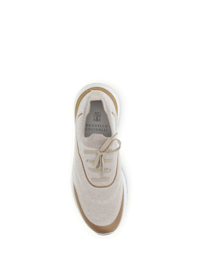 BRUNELLO CUCINELLI Techno cotton knit Sneakers runners