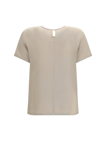 Max Mara Pagano silk T-shirt - Roccia