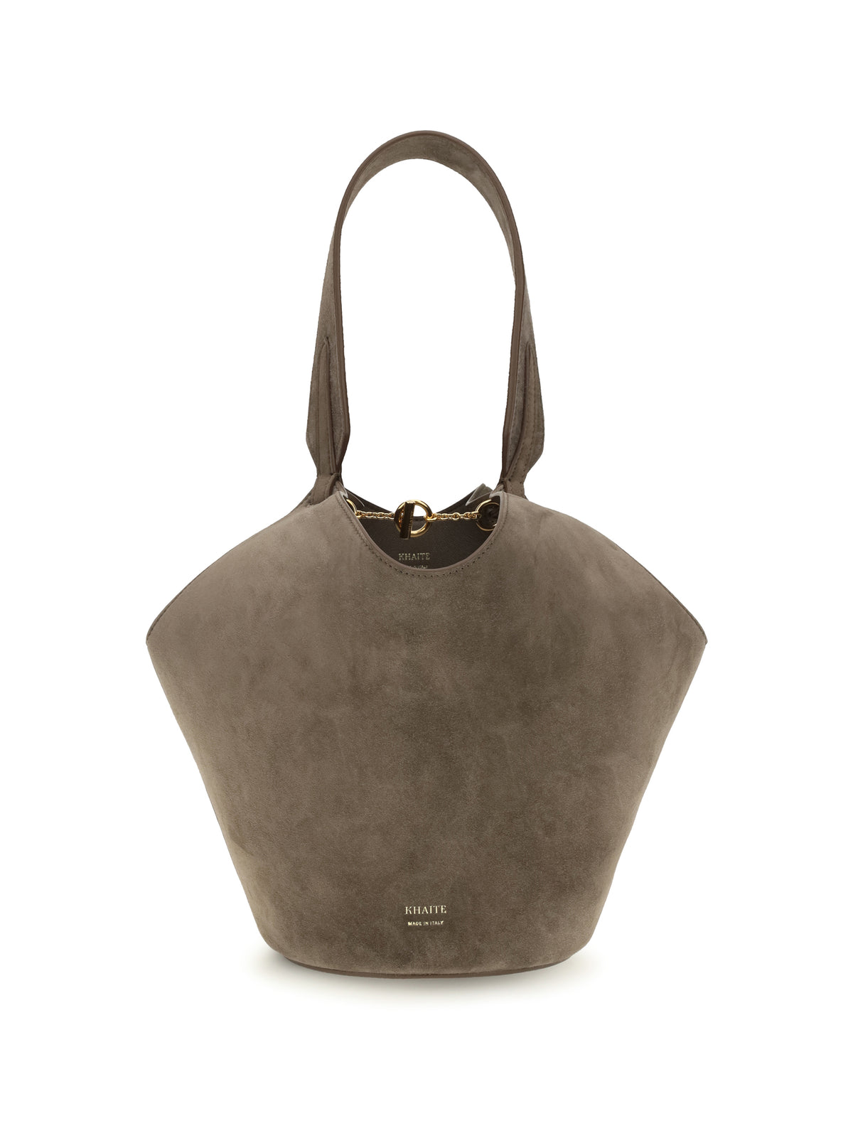 Khaite Mini Lotus Suede Handbag - Cedar