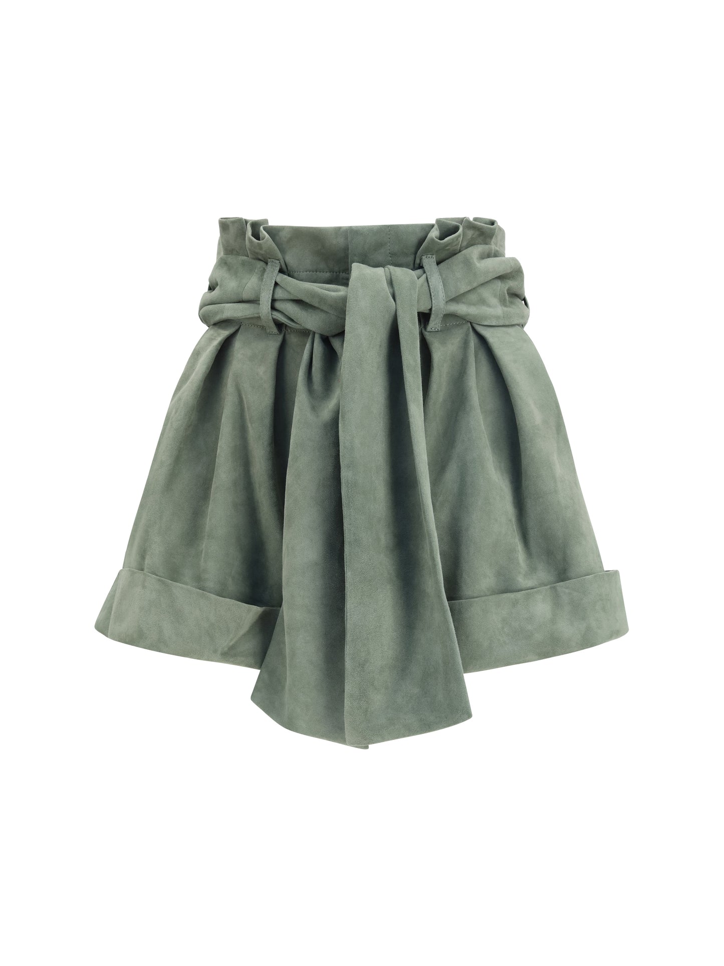 BALMAIN High-waisted Shorts in suede