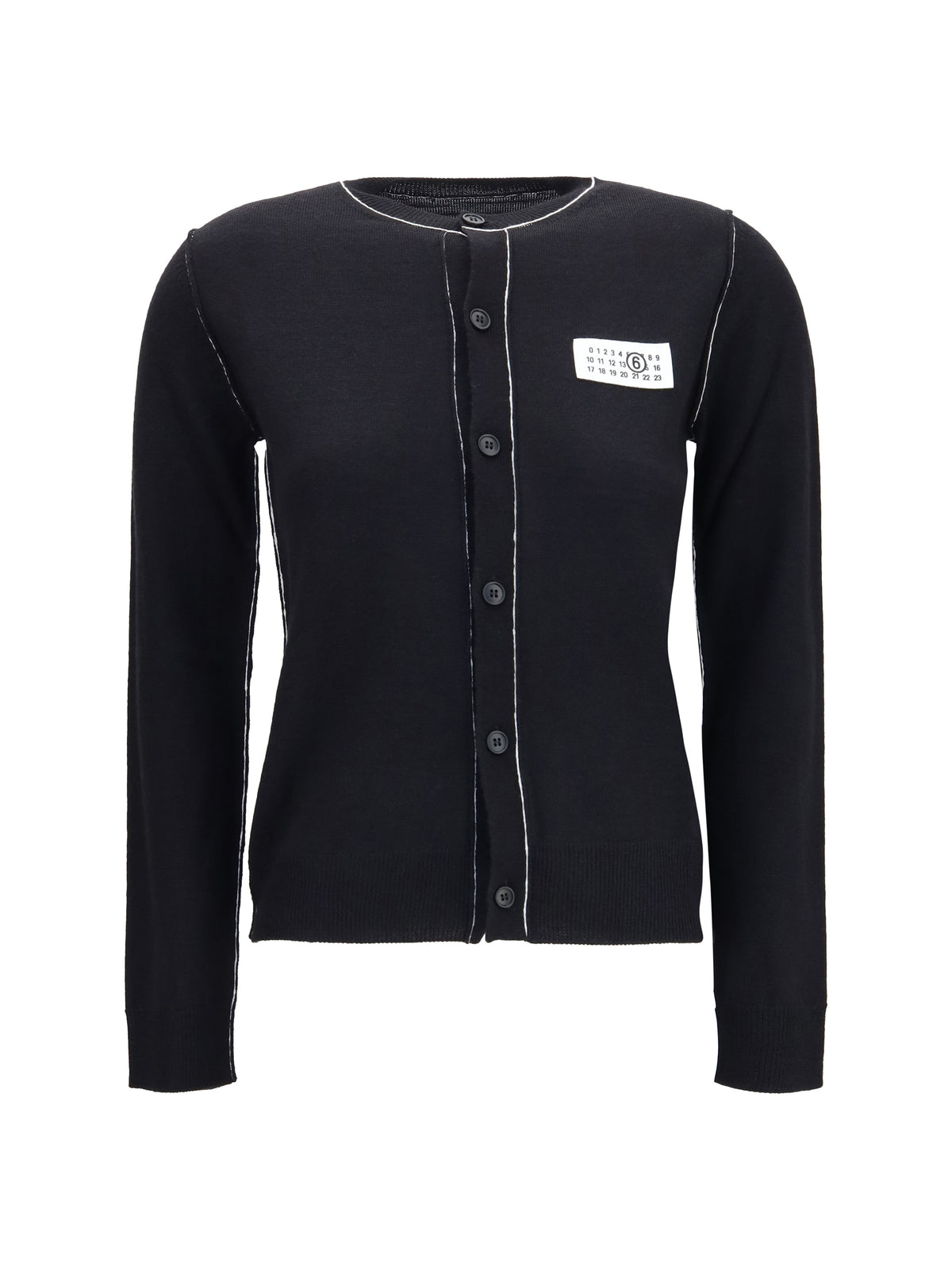MM6 Maison Margiela Wool blend button Cardigan - Black