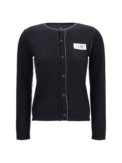 MM6 Maison Margiela Wool blend button Cardigan - Black