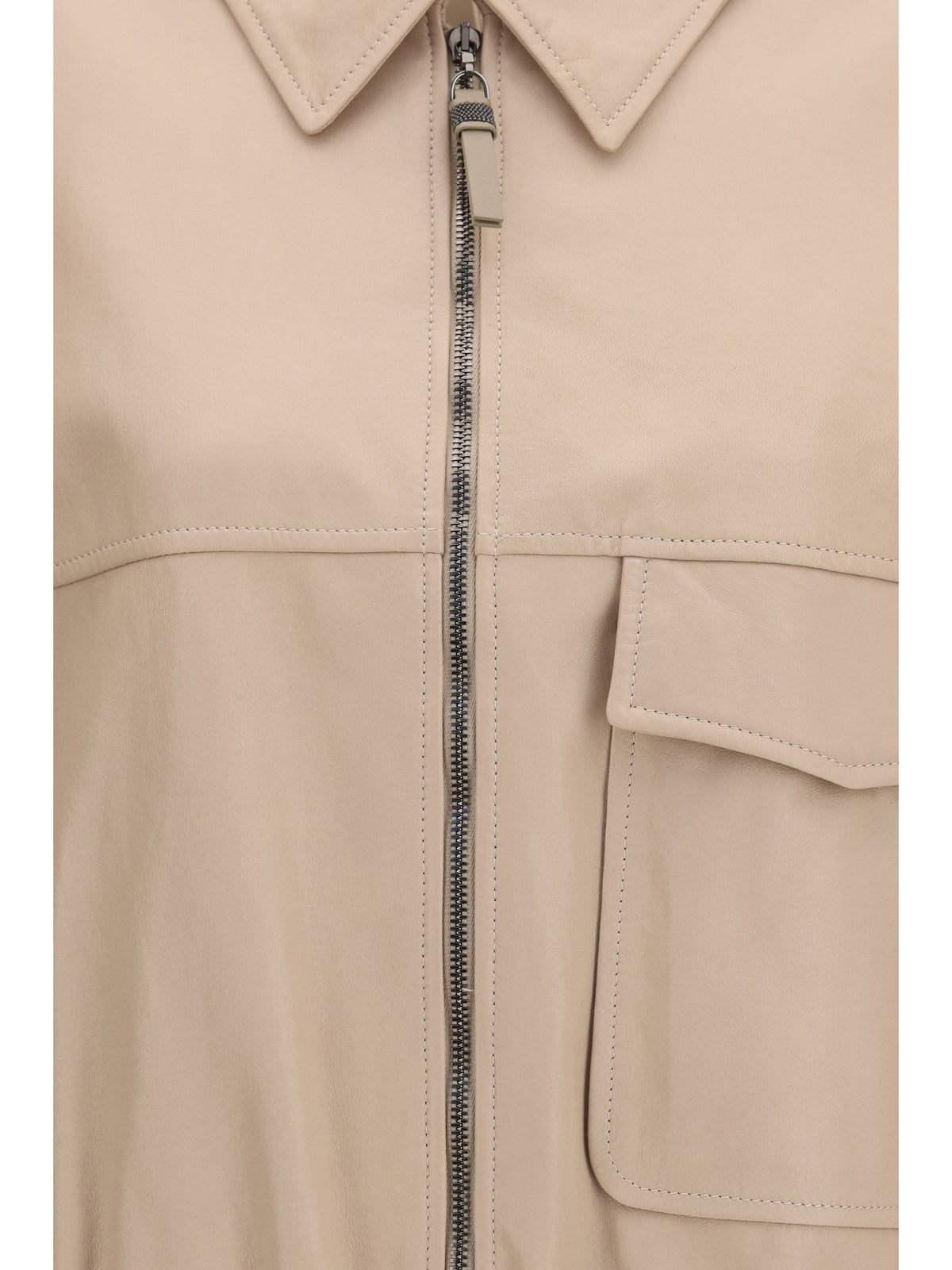 Brunello Cucinelli Glossy nappa Jacket with monili - Whipe