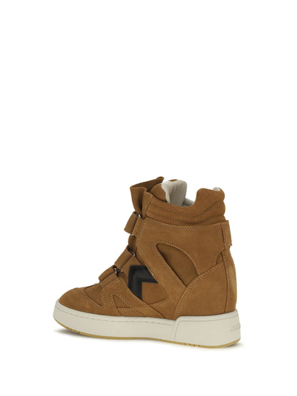 Isabel Marant Leather Sneakers - Cognac / Black