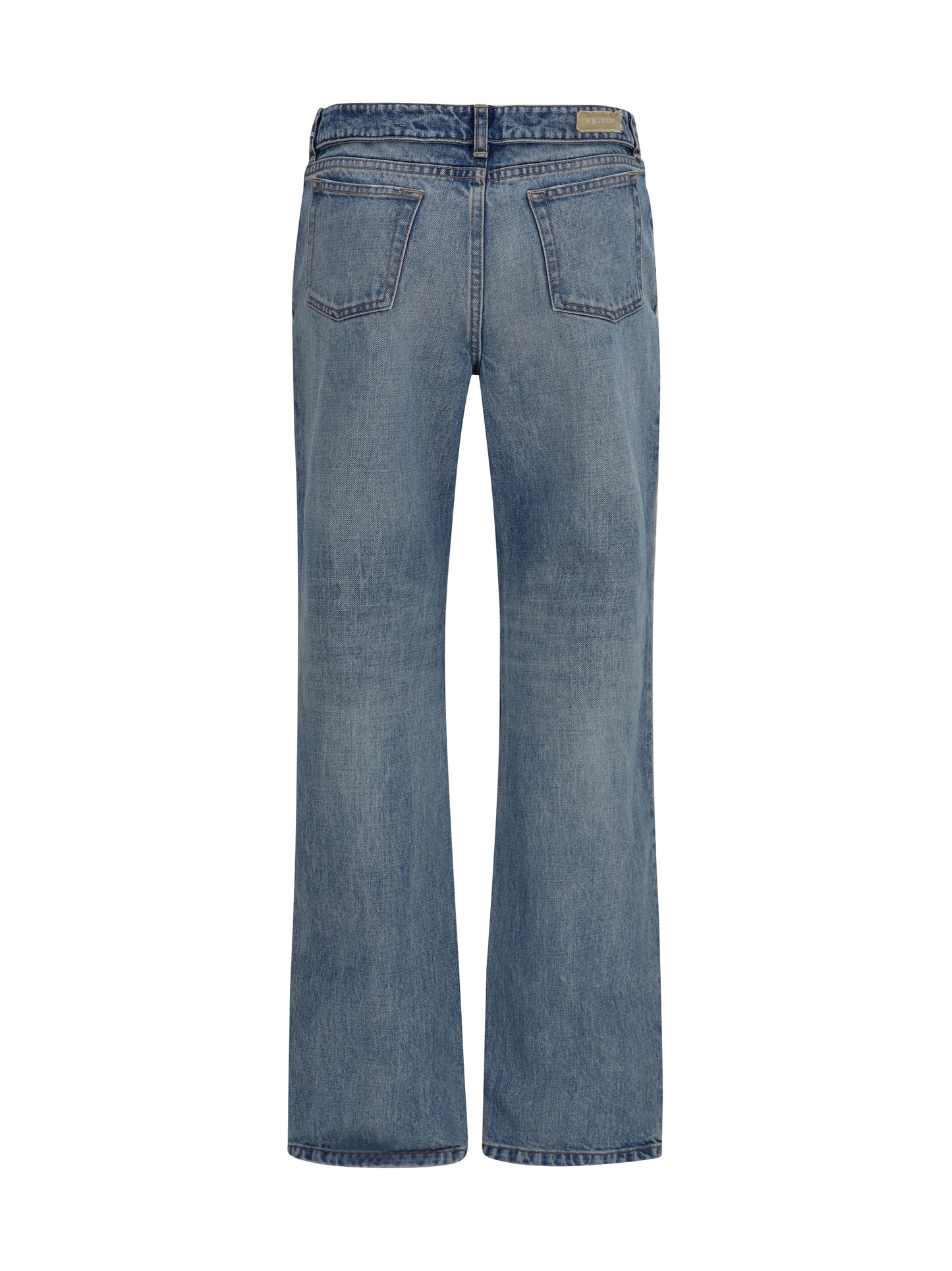 ALEXANDER McQUEEN Faded pure cotton Jeans